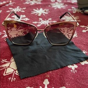 Diff Becky gold sunglasses